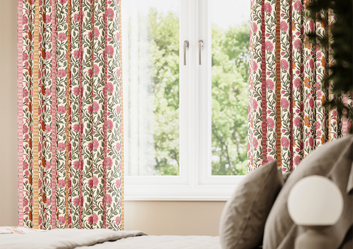 Petal & Block Latika Stripe, Sunset - Made to Measure Curtains - Image 5